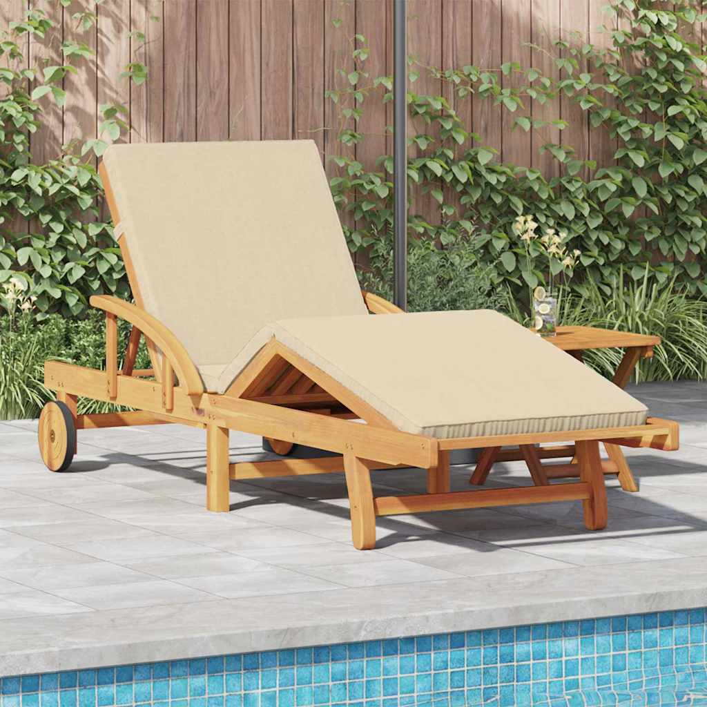 Solstol Massivt Akacietræ Beige