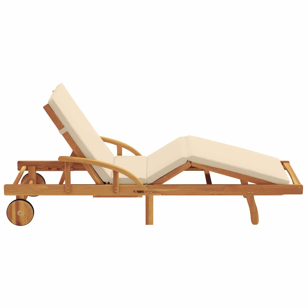 Solstol Massivt Akacietræ Beige