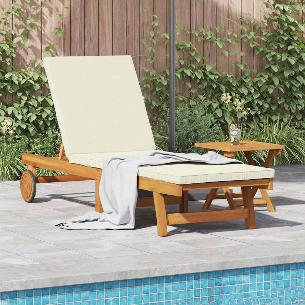 Solstol Brun og Creme 199 x 63 x 85 cm Massivt Akacietræ