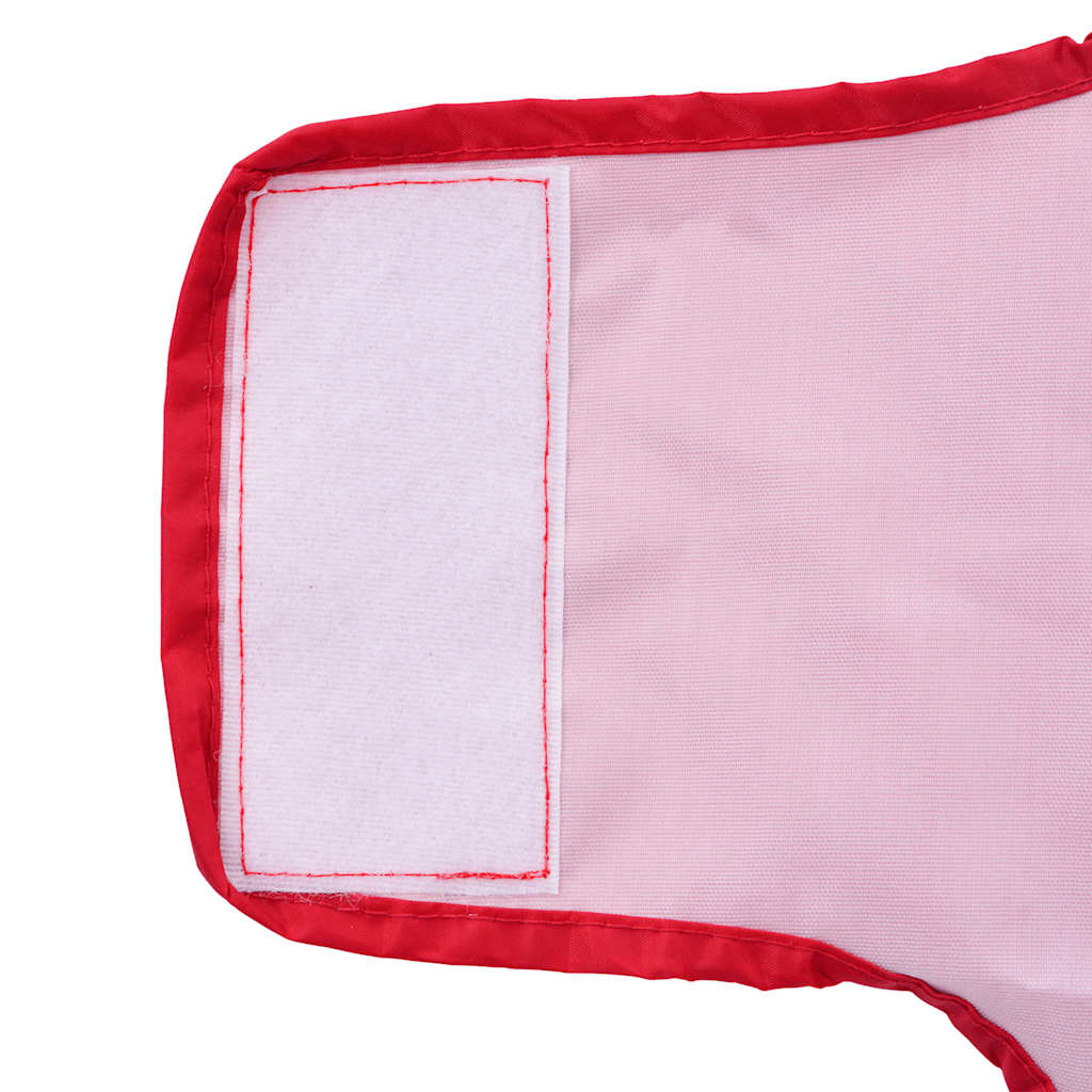 Hunderegnfrakke med refleksstriber polyester XS rød