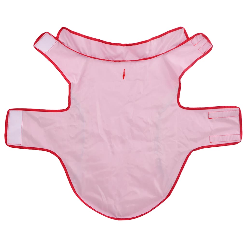 Hunderegnfrakke med refleksstriber polyester L rød