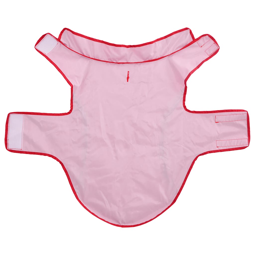 Hunderegnfrakke med refleksstriber polyester 2XL rød