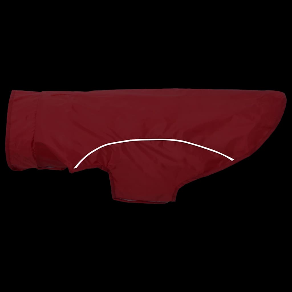 Hunderegnfrakke med refleksstriber polyester 2XL rød