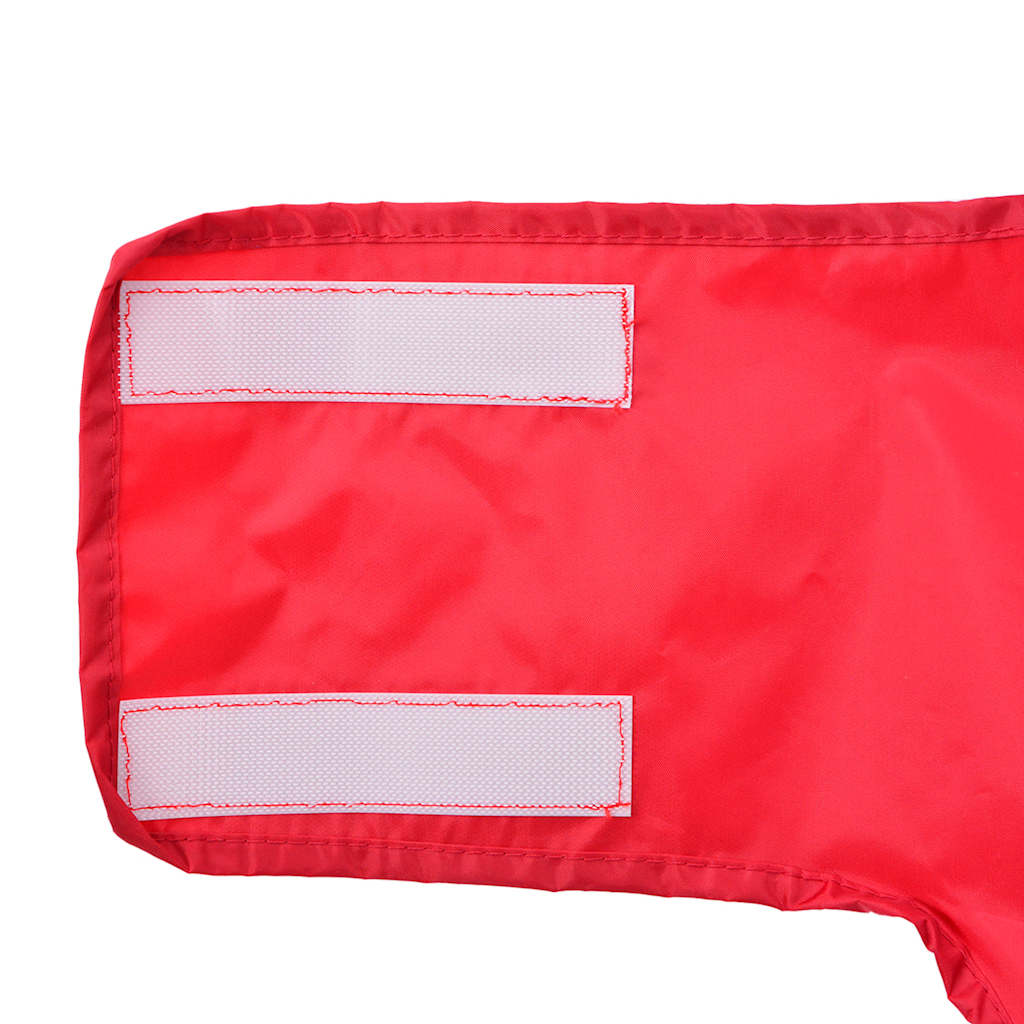 Hunderegnfrakke med refleksstriber polyester 2XL rød