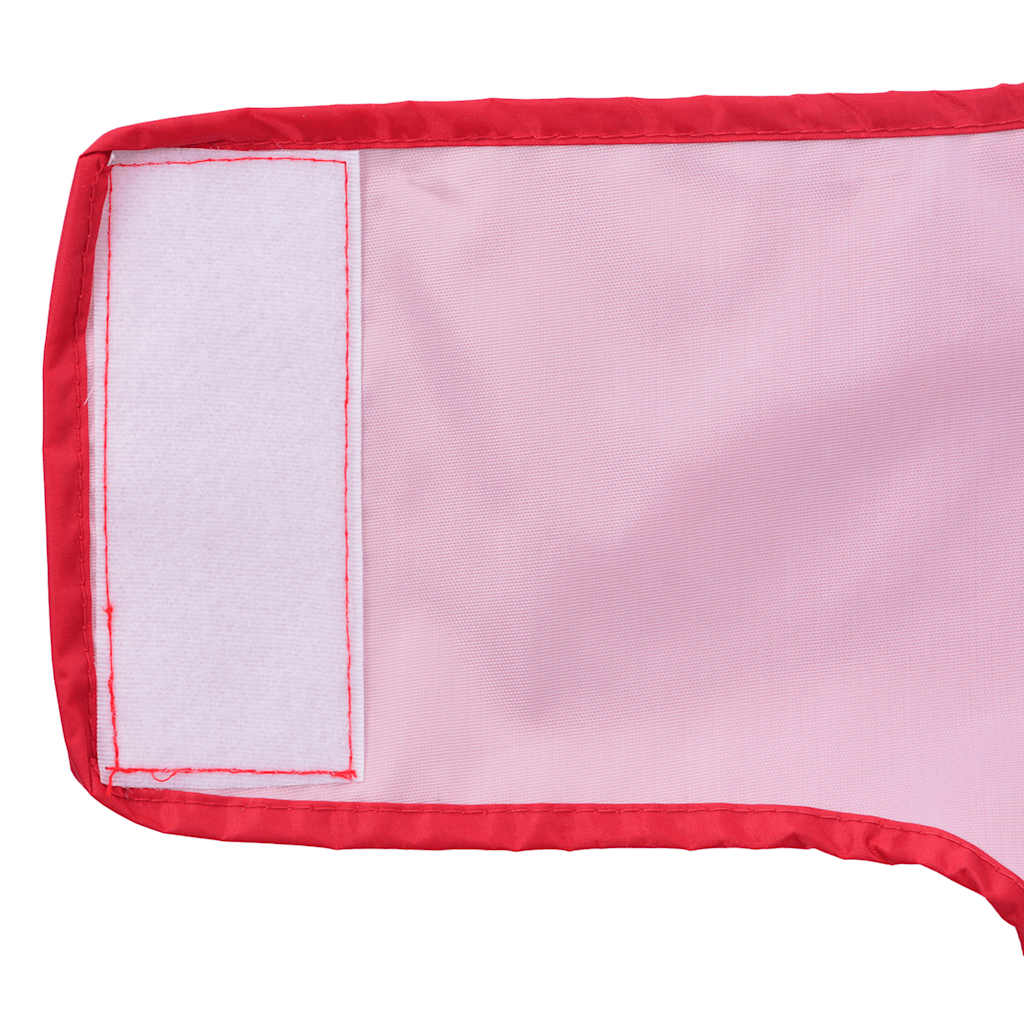Hunderegnfrakke med refleksstriber polyester 2XL rød