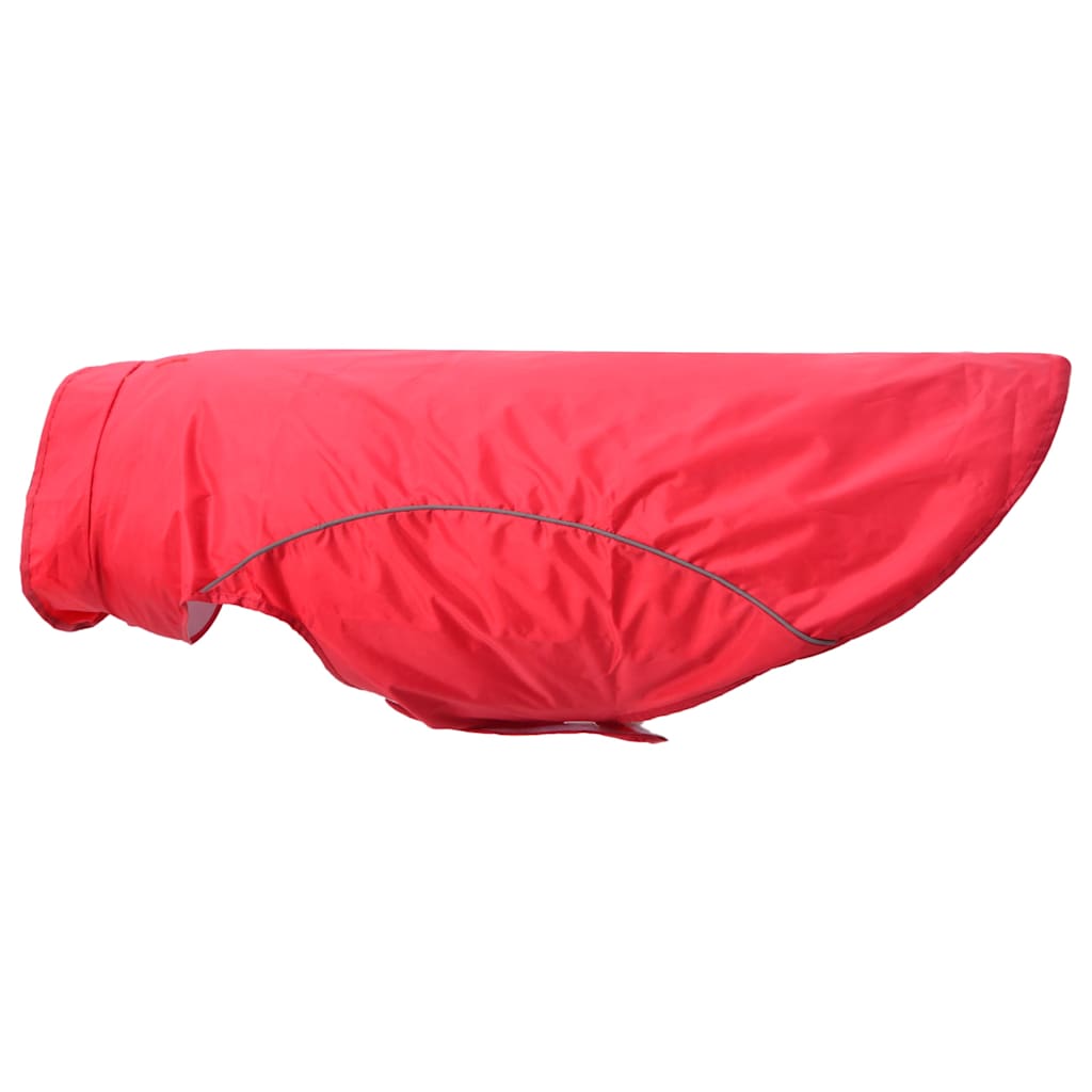 Hunderegnfrakke med refleksstriber polyester 3XL rød