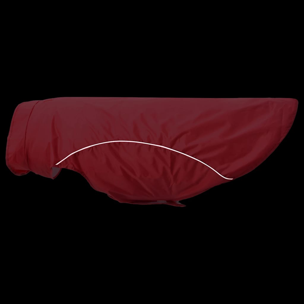 Hunderegnfrakke med refleksstriber polyester 3XL rød