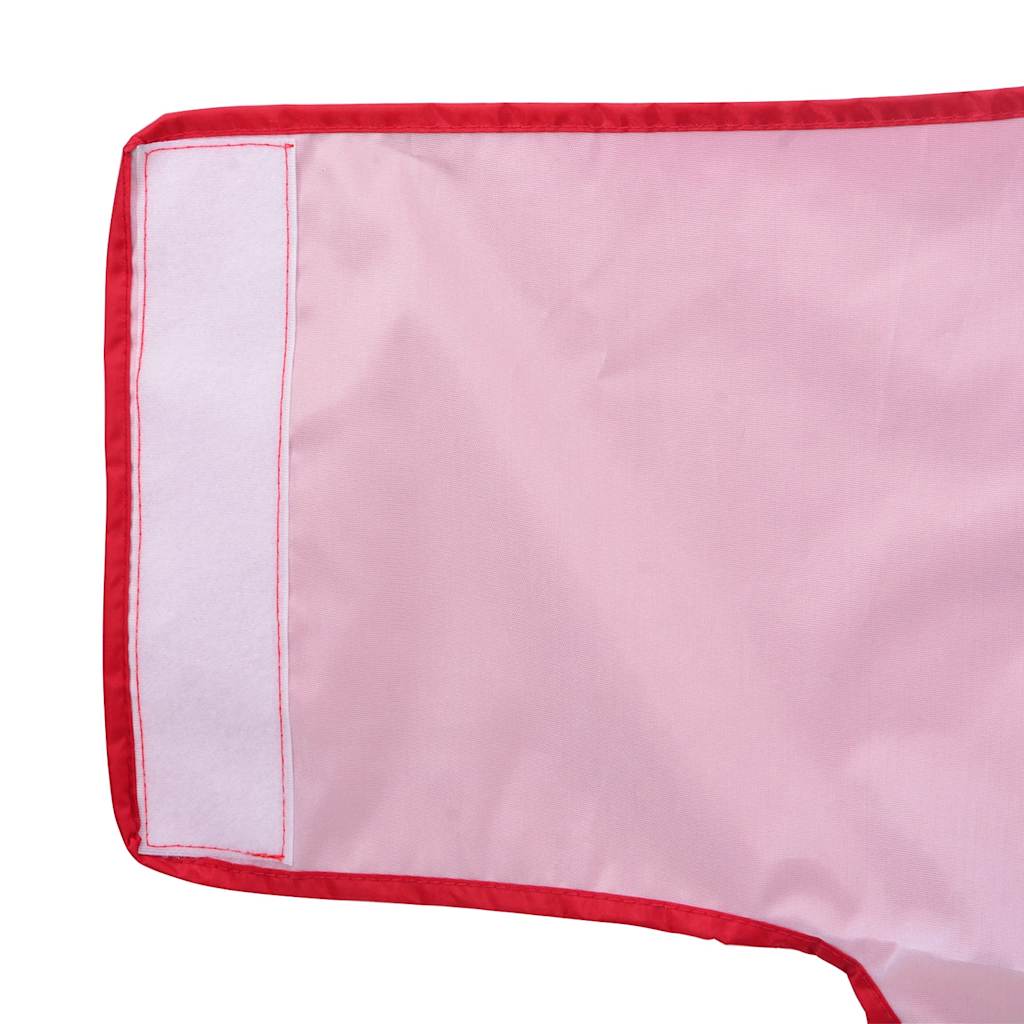 Hunderegnfrakke med refleksstriber polyester 3XL rød
