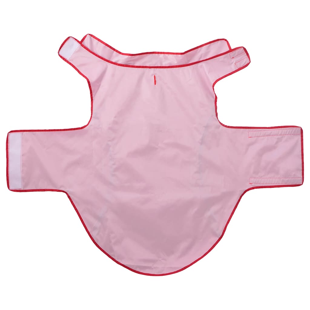Hunderegnfrakke med refleksstriber polyester 4XL rød