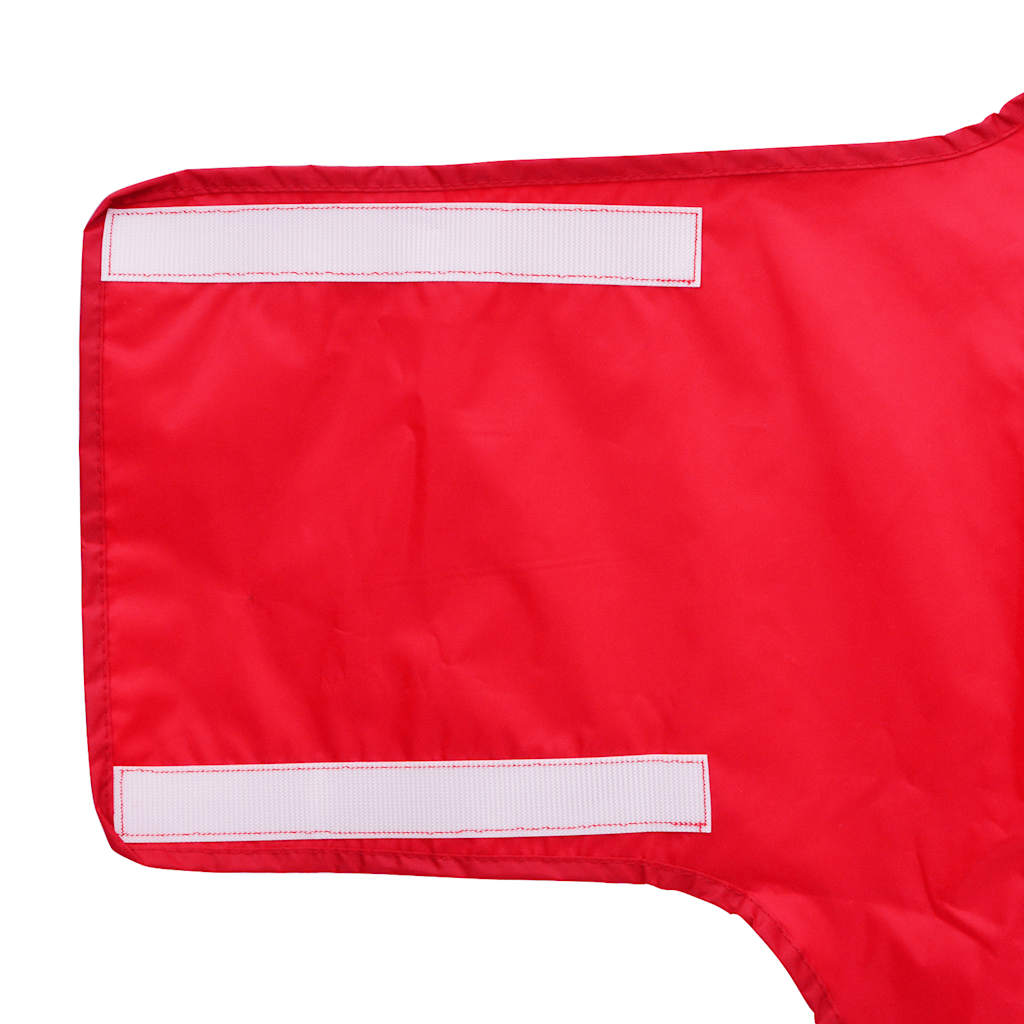 Hunderegnfrakke med refleksstriber polyester 4XL rød