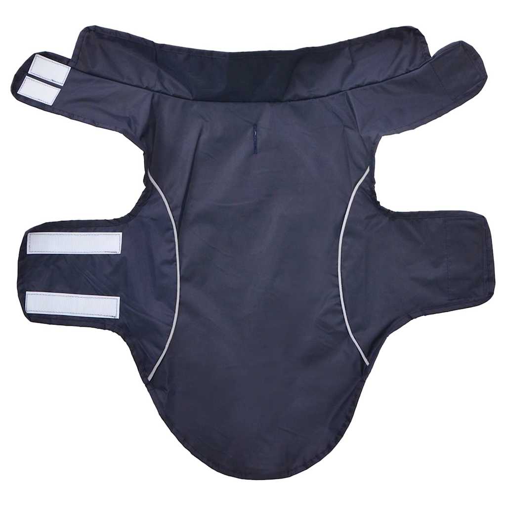 Hunderegnfrakke med refleksstriber polyester XXS marineblå