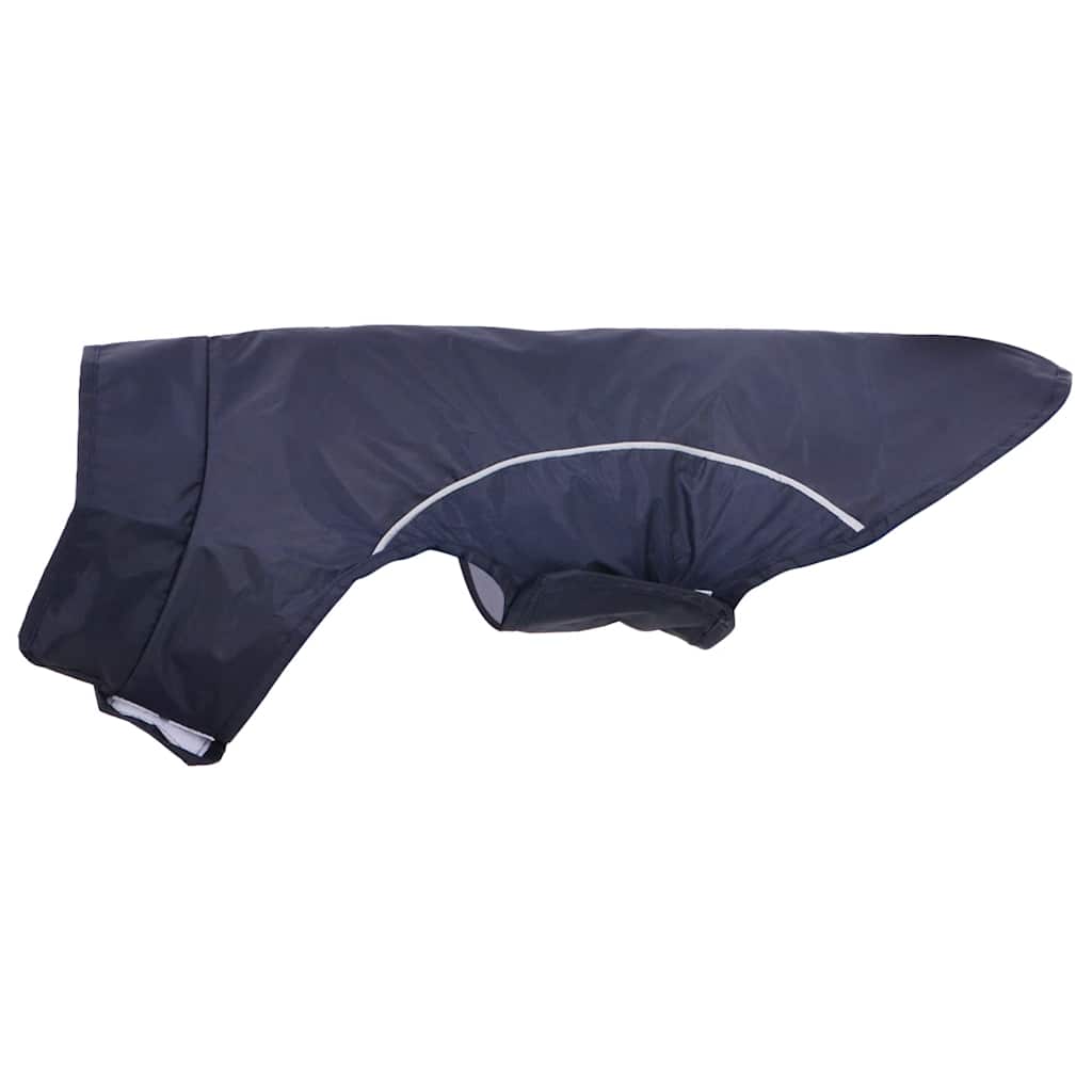 Hunderegnfrakke med refleksstriber polyester XXS marineblå