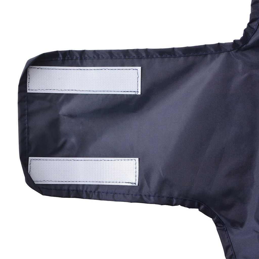 Hunderegnfrakke med refleksstriber polyester XXS marineblå
