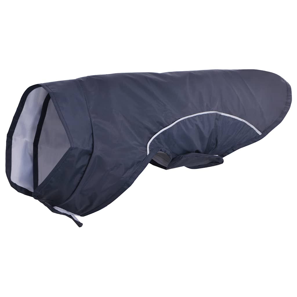 Hunderegnfrakke med refleksstriber polyester XS marineblå
