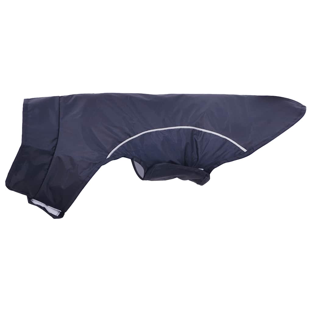 Hunderegnfrakke med refleksstriber polyester S marineblå