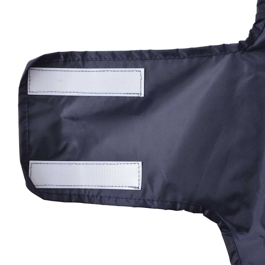 Hunderegnfrakke med refleksstriber polyester S marineblå