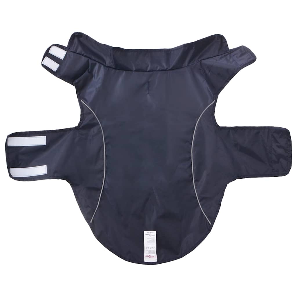 Hunderegnfrakke med refleksstriber polyester XL marineblå