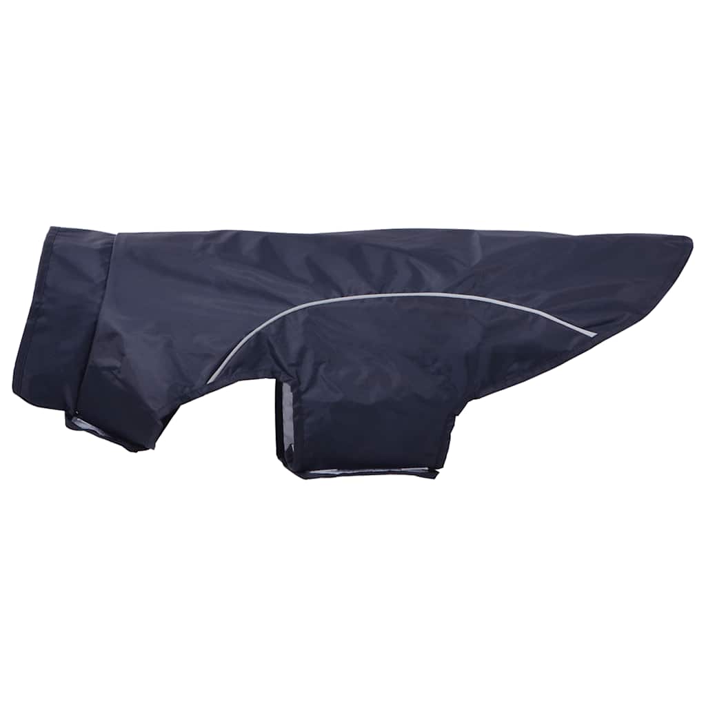 Hunderegnfrakke med refleksstriber polyester XL marineblå