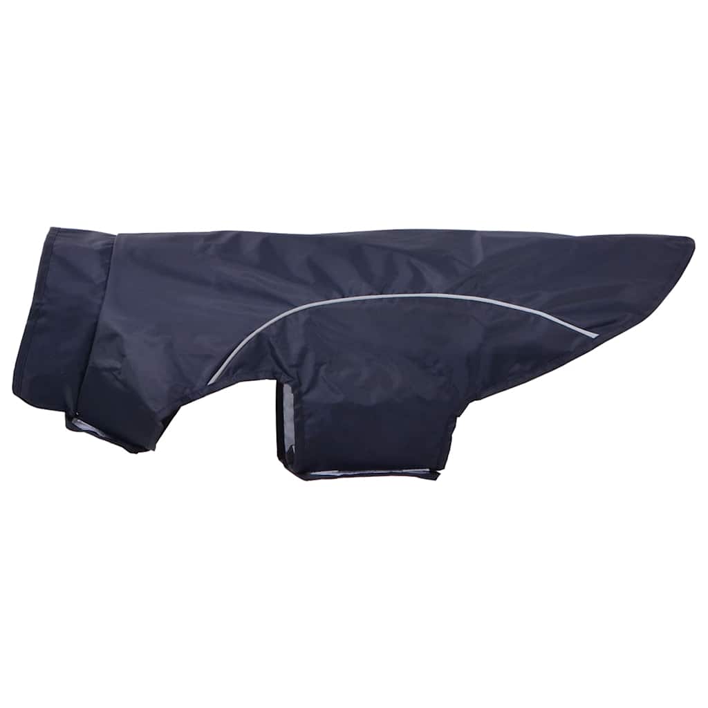 Hunderegnfrakke med refleksstriber polyester 2XL marineblå
