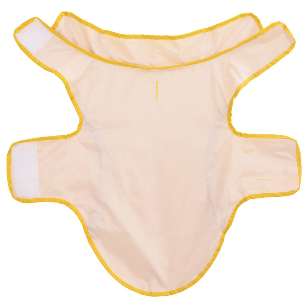 Hunderegnfrakke med refleksstriber polyester M gul