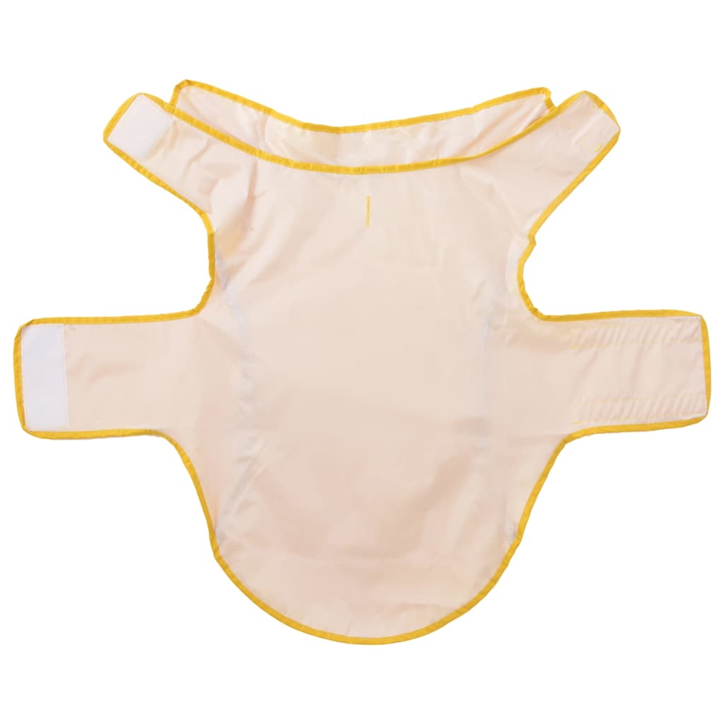 Hunderegnfrakke med refleksstriber polyester L gul