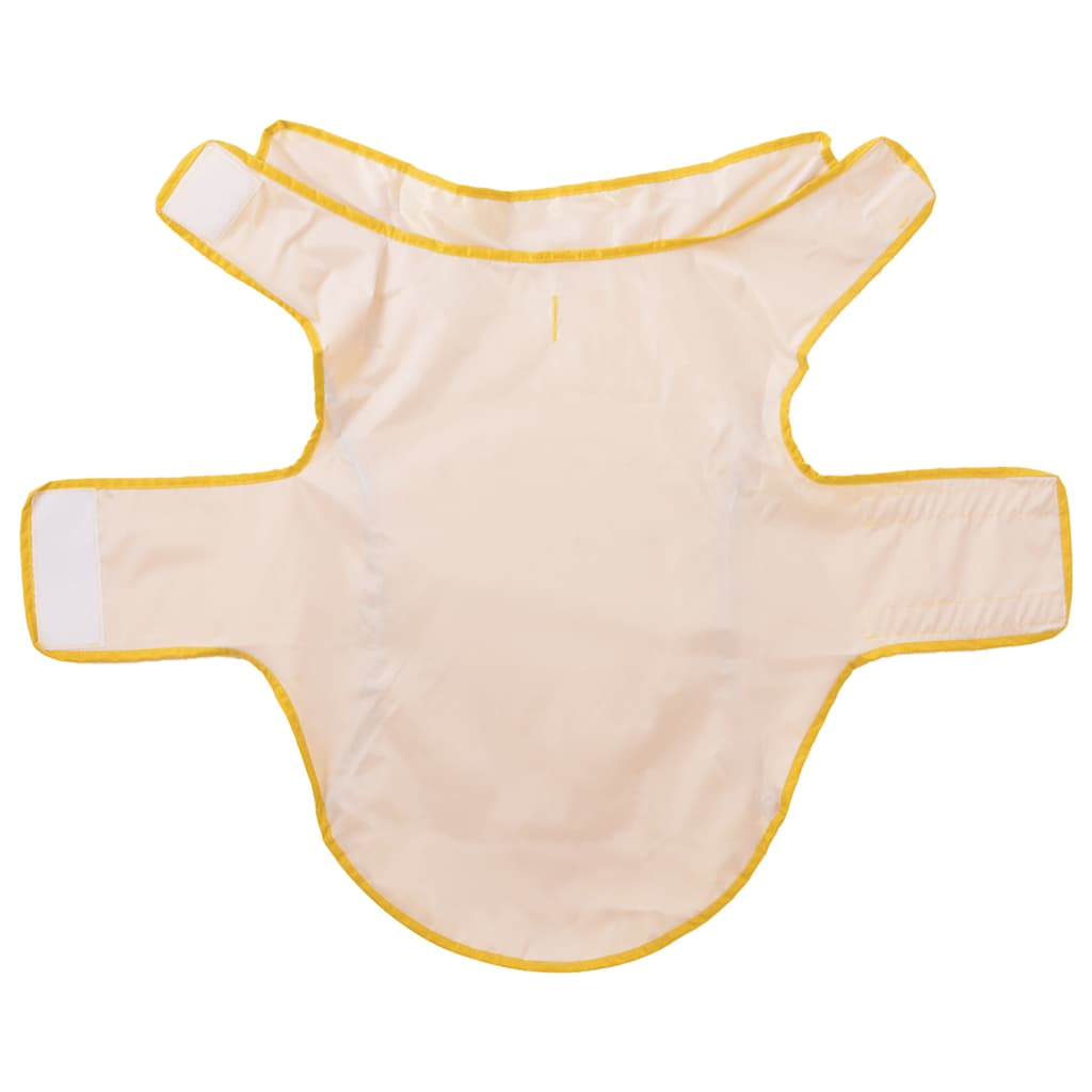 Hunderegnfrakke med refleksstriber polyester XL gul
