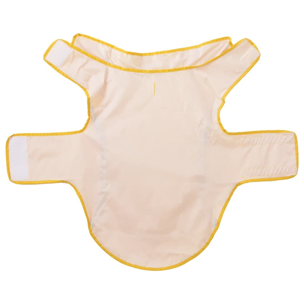 Hunderegnfrakke med refleksstriber polyester 2XL gul