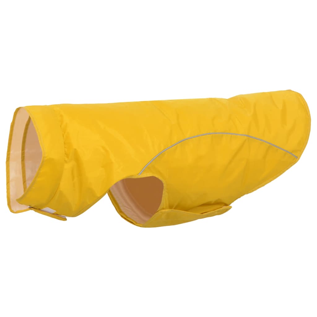 Hunderegnfrakke med refleksstriber polyester 3XL gul
