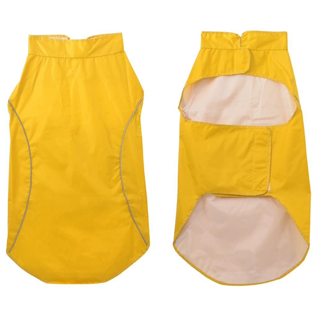 Hunderegnfrakke med refleksstriber polyester 3XL gul