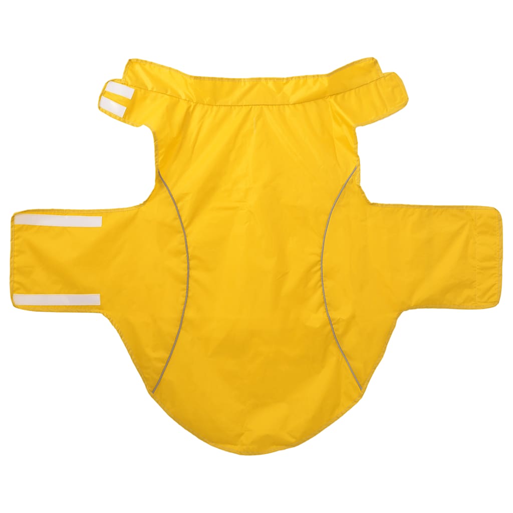 Hunderegnfrakke med refleksstriber polyester 3XL gul