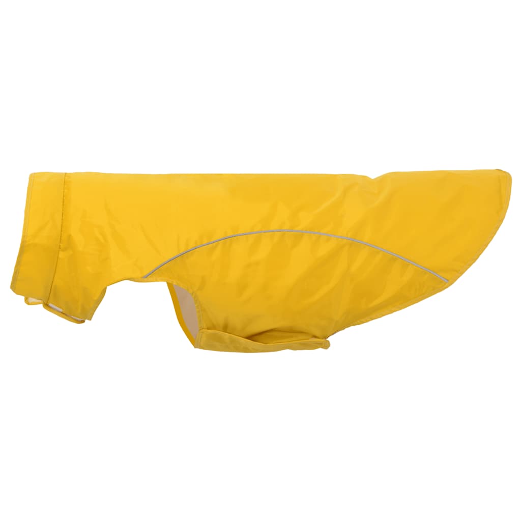 Hunderegnfrakke med refleksstriber polyester 3XL gul