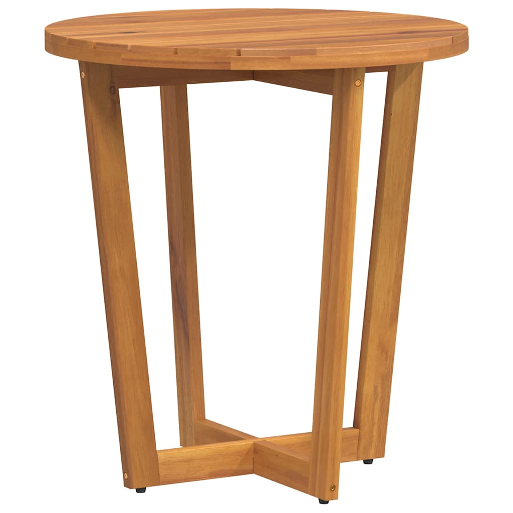 havesidebord rundt Ø70x75 cm massivt træ akacie
