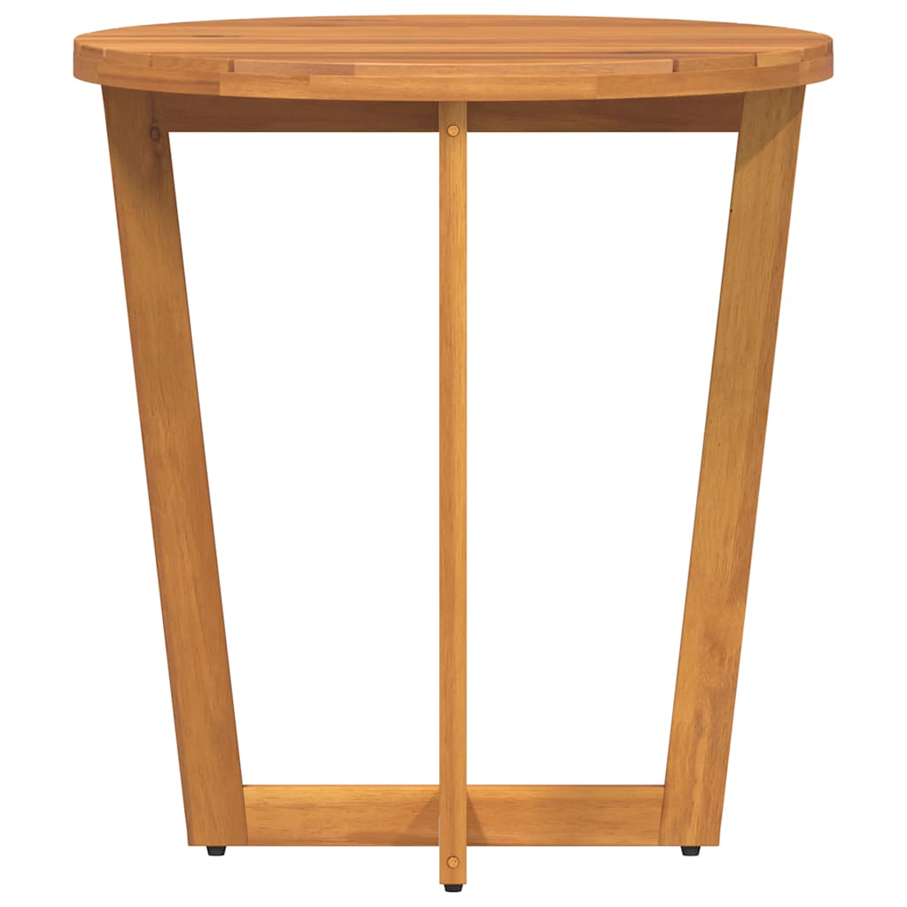 havesidebord rundt Ø70x75 cm massivt træ akacie