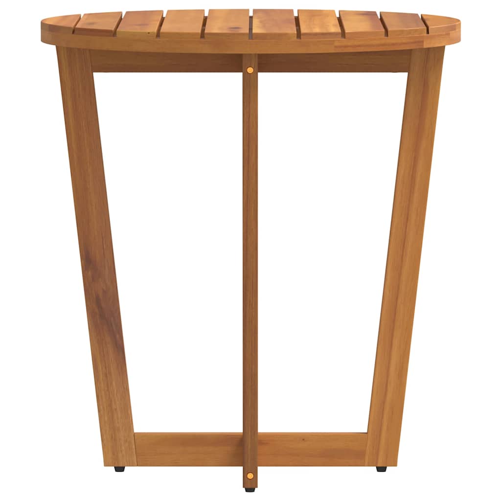 havesidebord rundt Ø70x75 cm massivt træ akacie