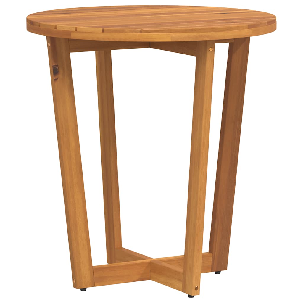 havesidebord rundt Ø70x75 cm massivt træ akacie