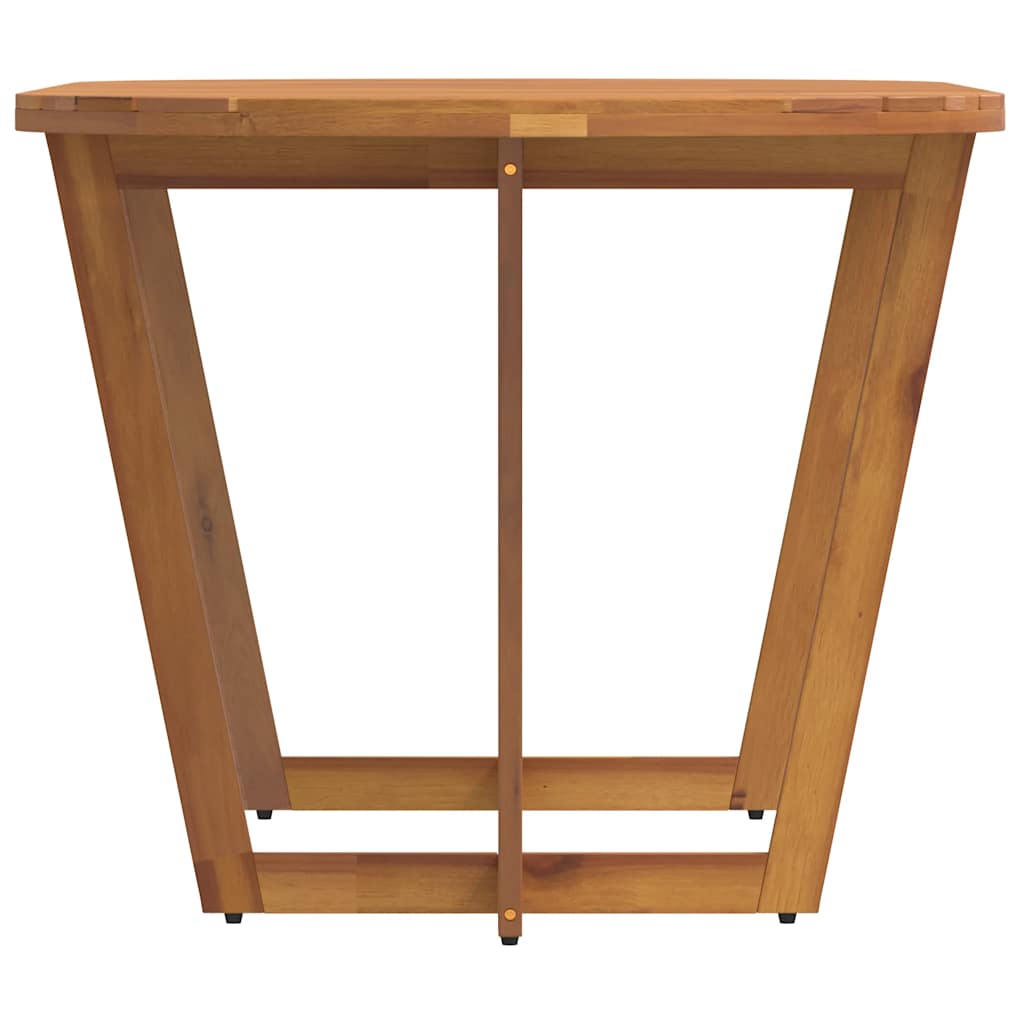 havespisebord ovalt 200x90x75 cm massivt træ akacie