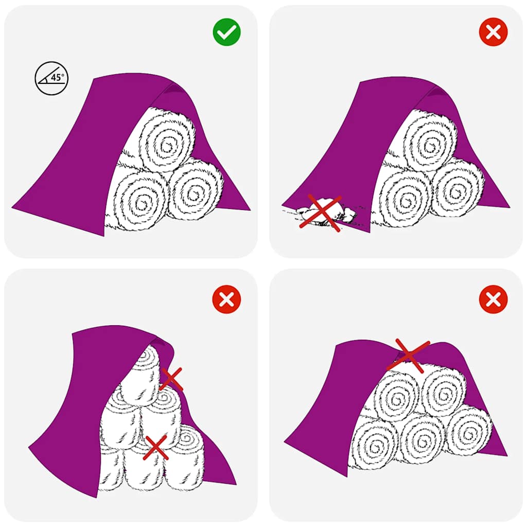 høstak tarp 9,8x12,5 m 140 g/m² polypropylen