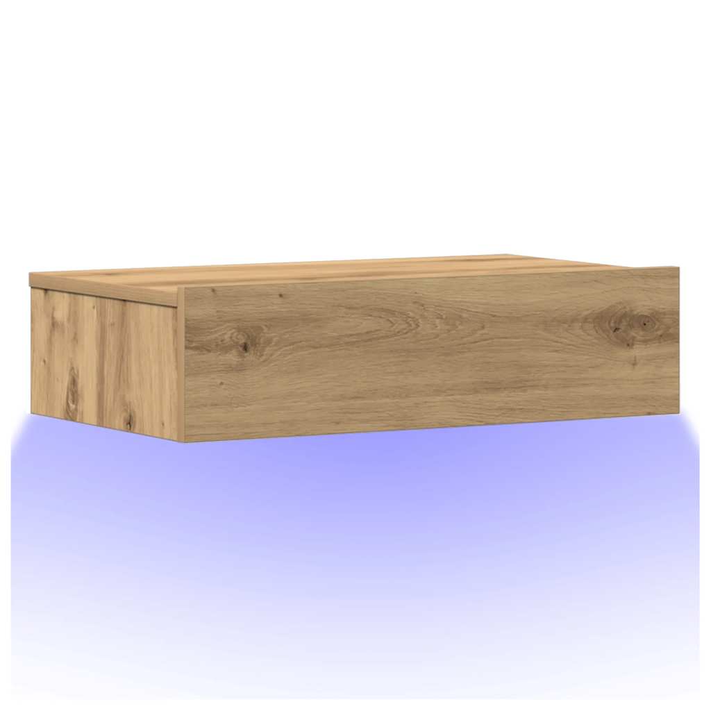 sengebord 60x35 cm konstrueret træ kunsteg