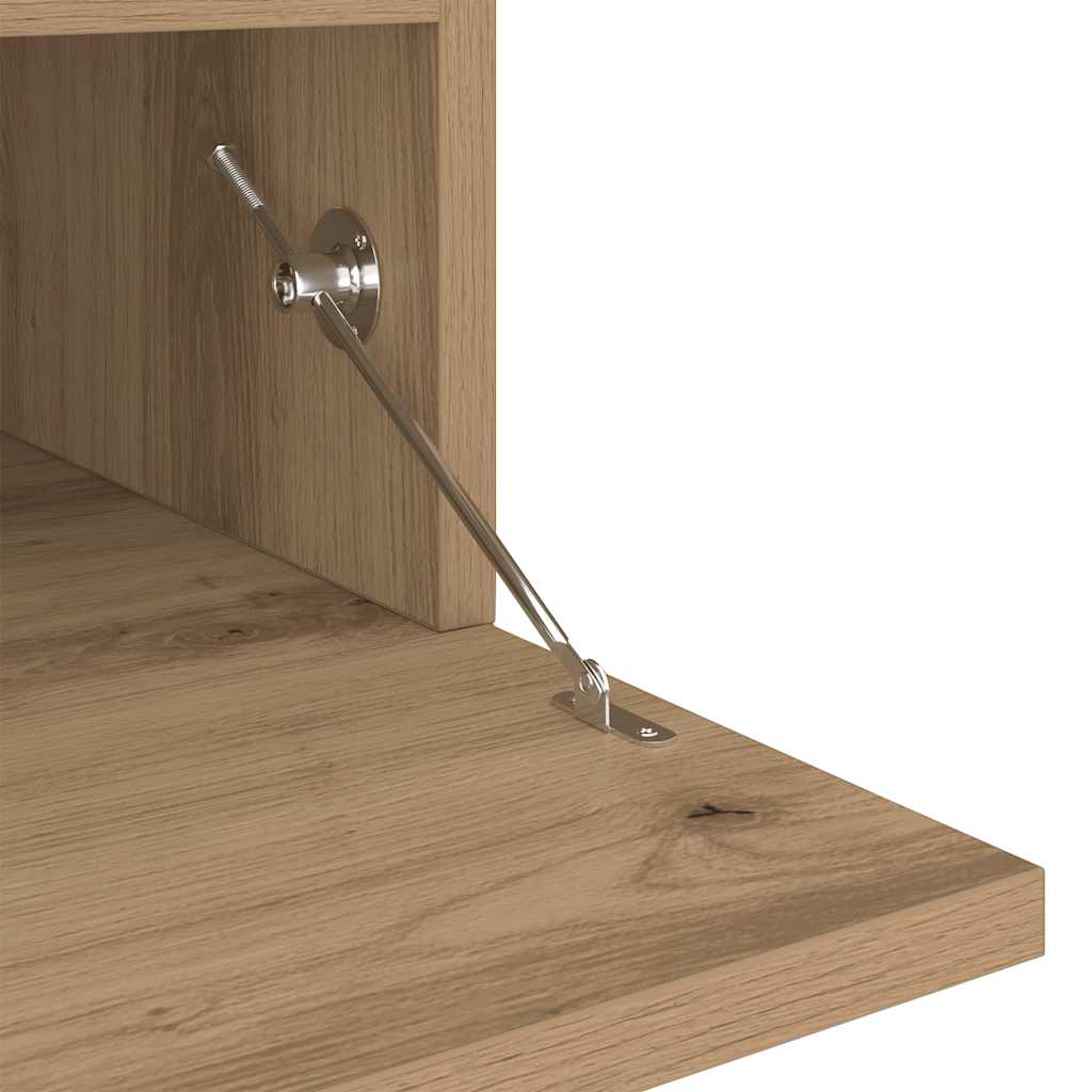tv-bord med LED-lys 200x35x40 cm konstrueret træ kunsteg