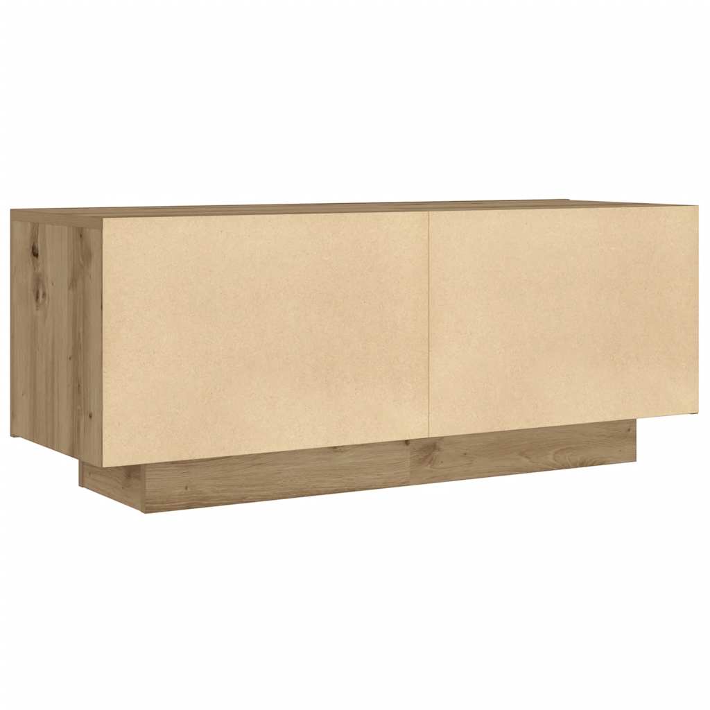 sengebord 100x35x40 cm konstrueret træ kunsteg
