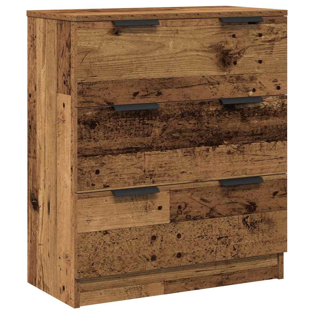 Skænke 3 stk Gammelt træ 60x30x70 cm Konstrueret træ