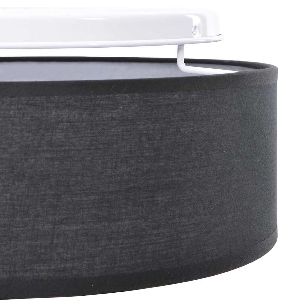 Loftlampe med spotlights Sort 30 x 30 x 13,5 cm Stof