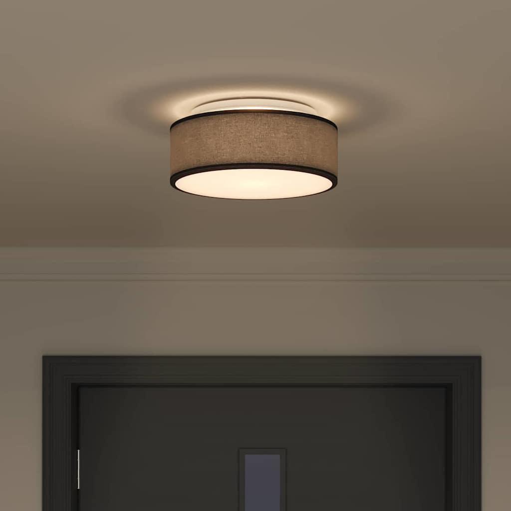 Loftlampe med spotlights Sort 30 x 30 x 13,5 cm Stof