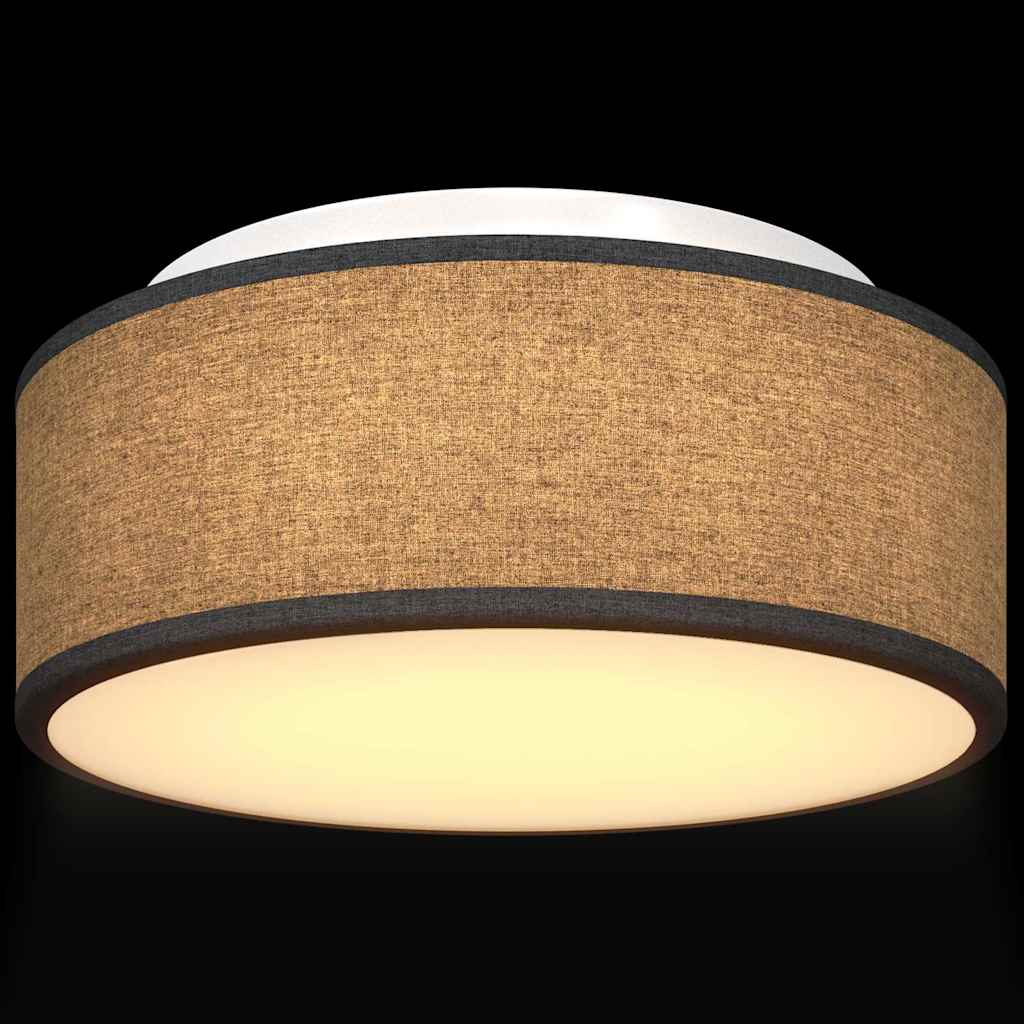 Loftlampe med spotlights Sort 30 x 30 x 13,5 cm Stof