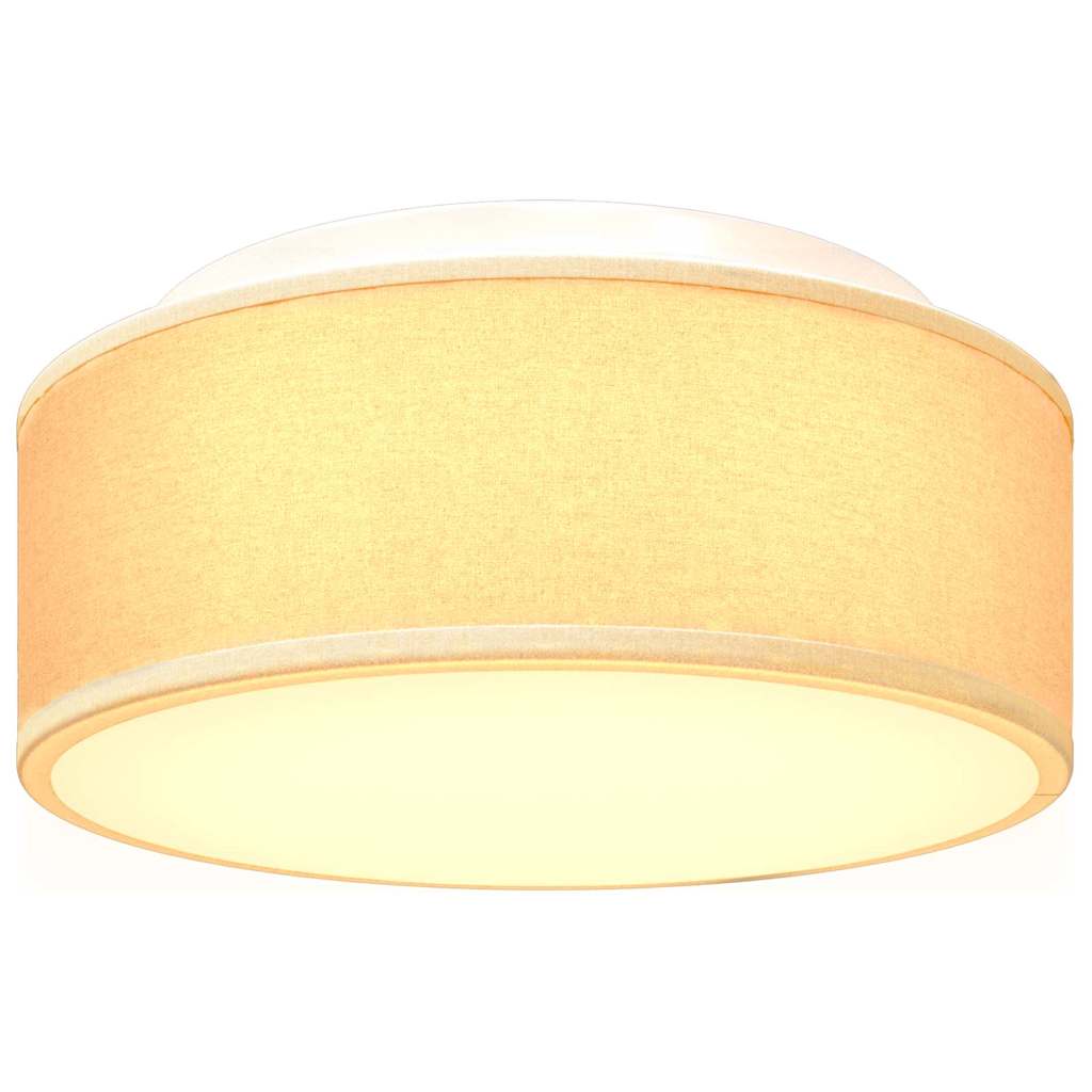 Loftlampe med spotlights Hvid 30 x 30 x 13,5 cm Stof