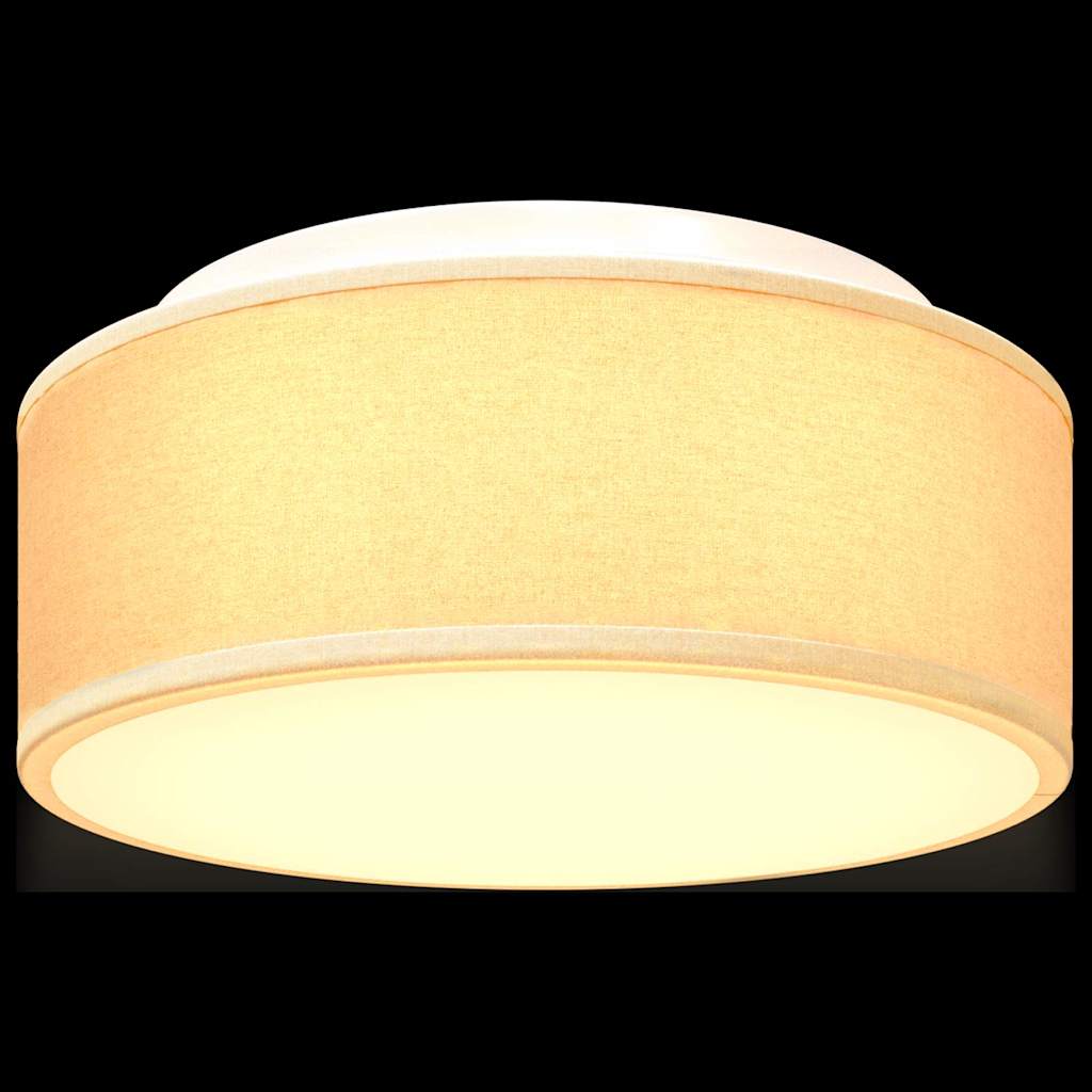 Loftlampe med spotlights Hvid 30 x 30 x 13,5 cm Stof
