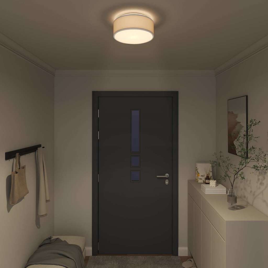 Loftlampe med spotlights Grå 30 x 30 x 13,5 cm Stof