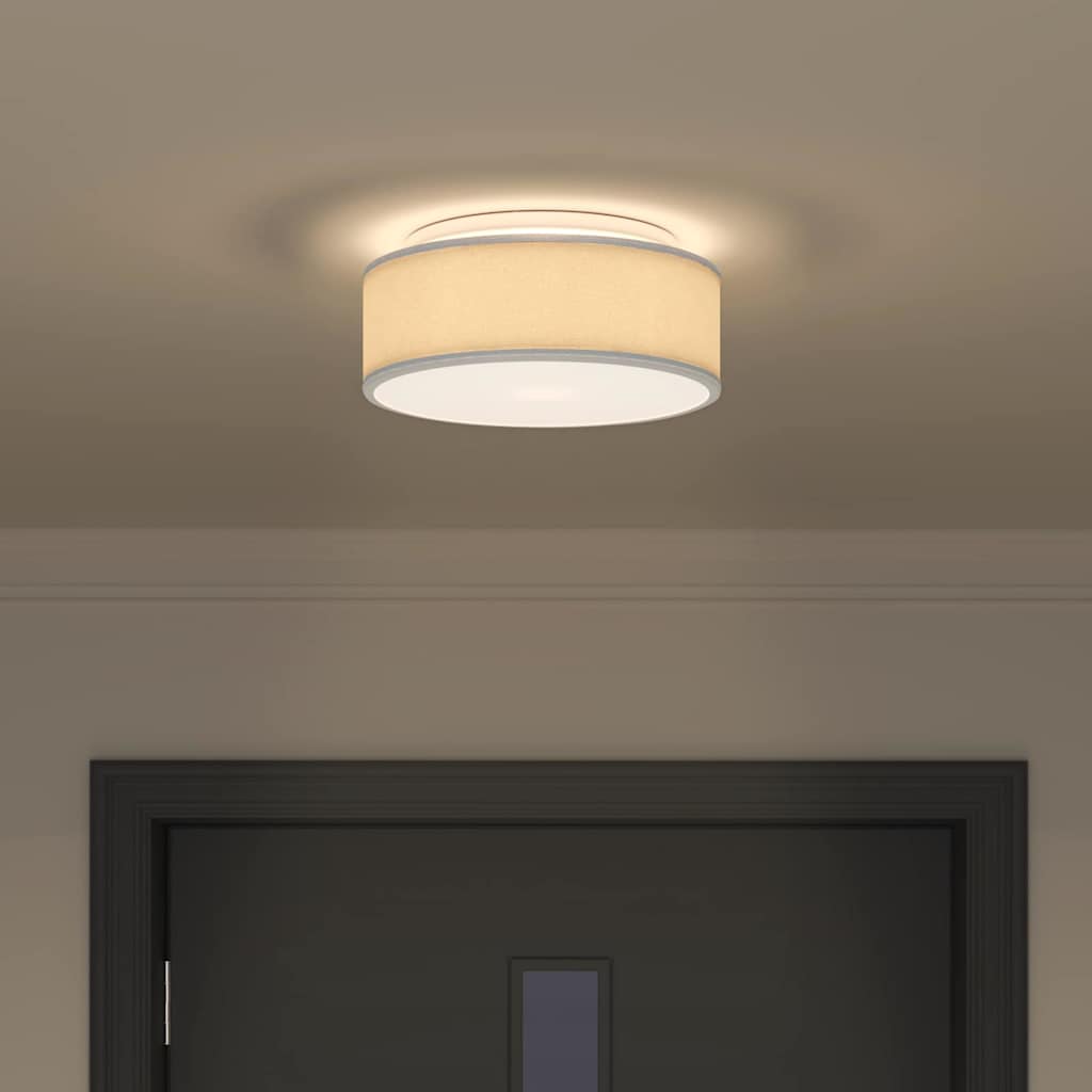 Loftlampe med spotlights Grå 30 x 30 x 13,5 cm Stof