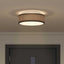 Loftlampe med spotlights Sort 38 x 38 x 13,5 cm Stof