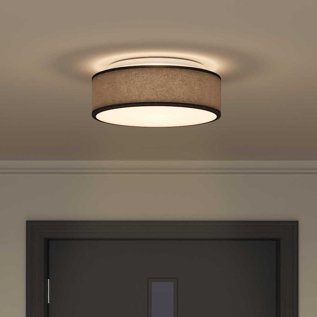 Loftlampe med spotlights Sort 38 x 38 x 13,5 cm Stof
